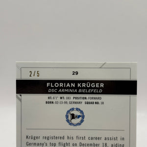2022-23 Topps Bundesliga #29 Florian Kruger 2/5 Red Rookie FRENLY BRICKS - Open 7 Days