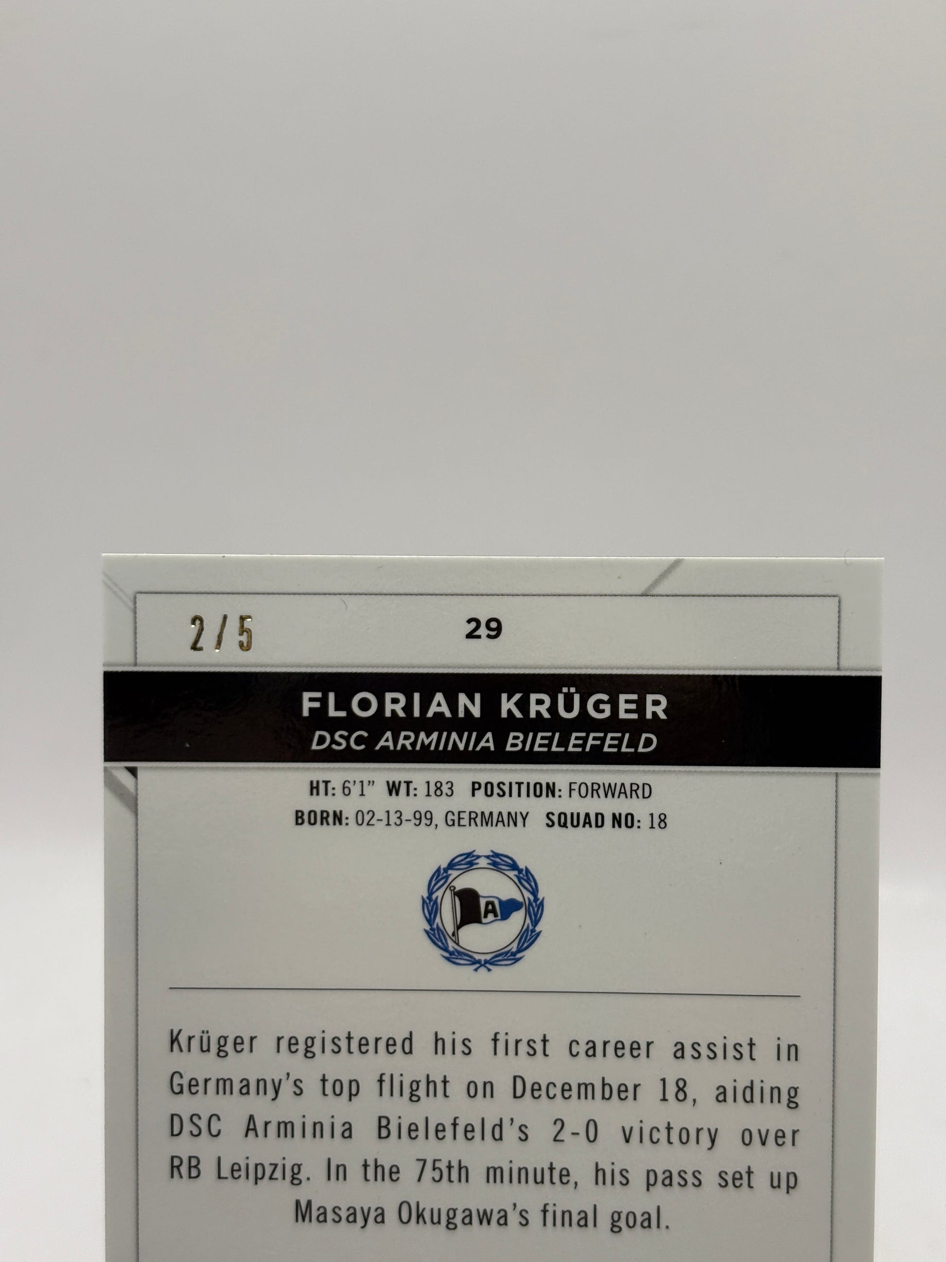 2022-23 Topps Bundesliga #29 Florian Kruger 2/5 Red Rookie, photo 7 image 7