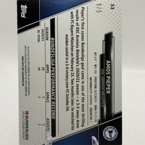 2022-23 Topps Bundesliga #33 Amos Pieper 5/5 BOOK END FRENLY BRICKS - Open 7 Days
