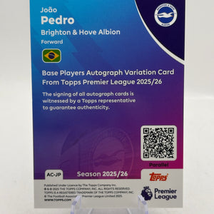 2025-26 Topps Premier League Joao Pedro Auto Blue /150 FRENLY BRICKS - Open 7 Days