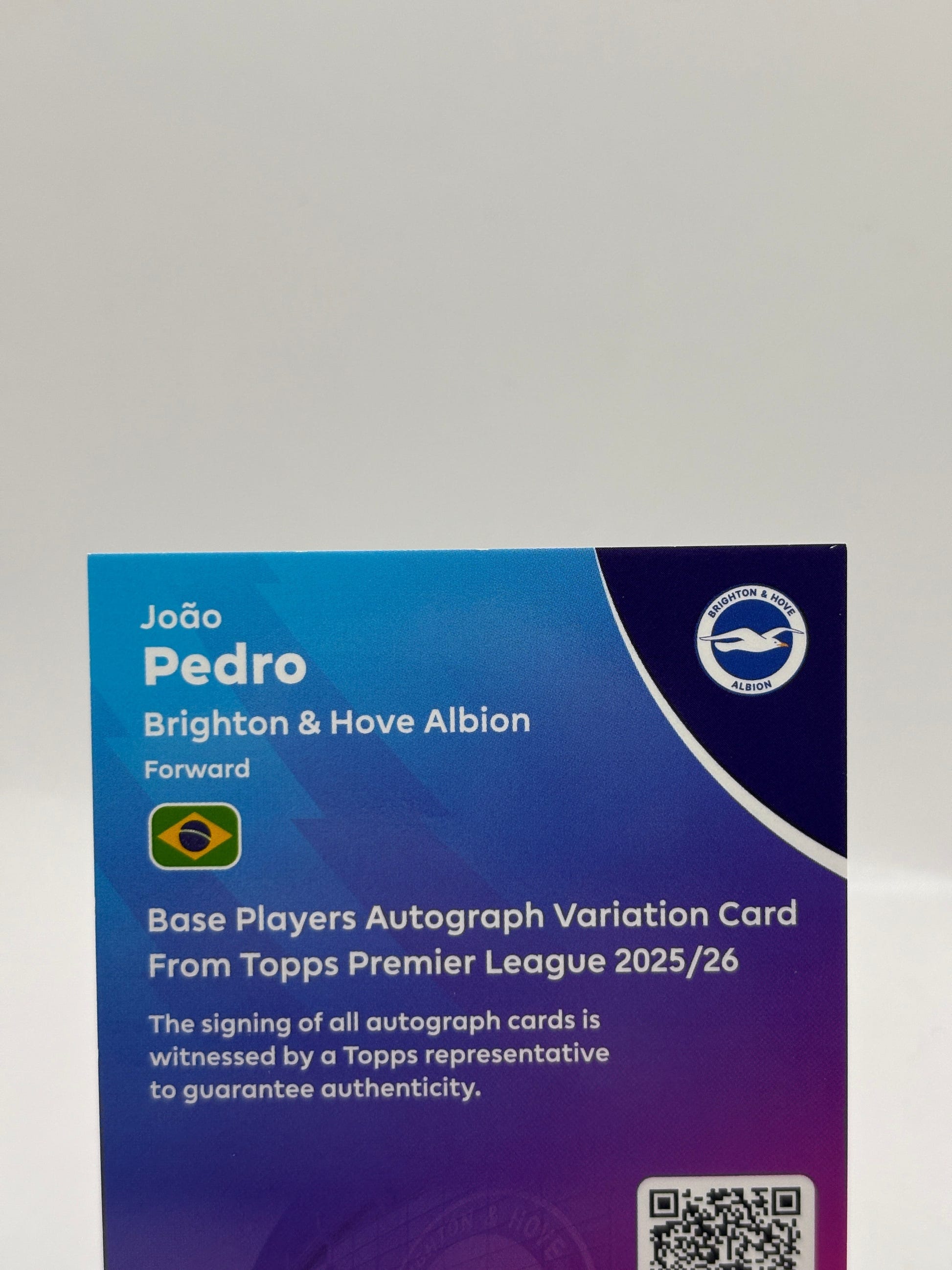 2025-26 Topps Premier League Joao Pedro Auto Blue /150, photo 7 image 7