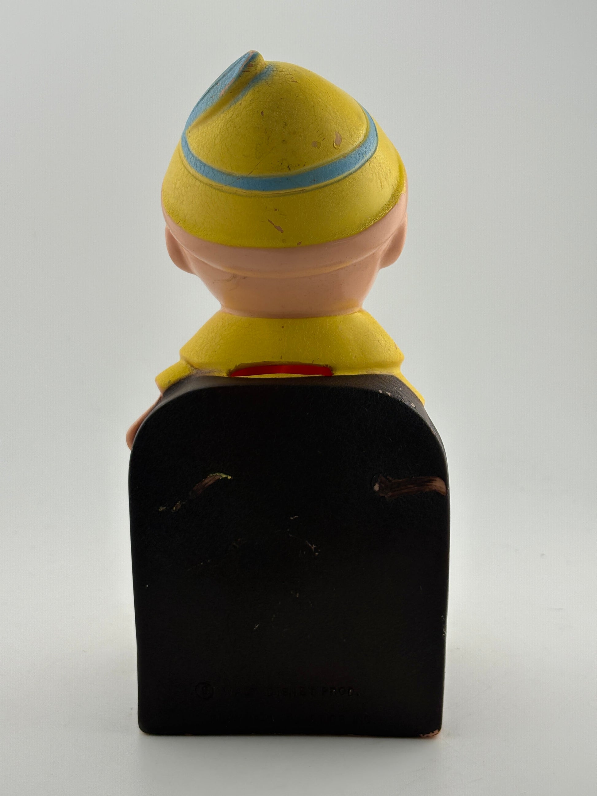Vintage Walt Disney Pinocchio  Money Box #4 Play Pal Plastics *Missing Bottom Plug* Rare FRENLY BRICKS - Open 7 Days