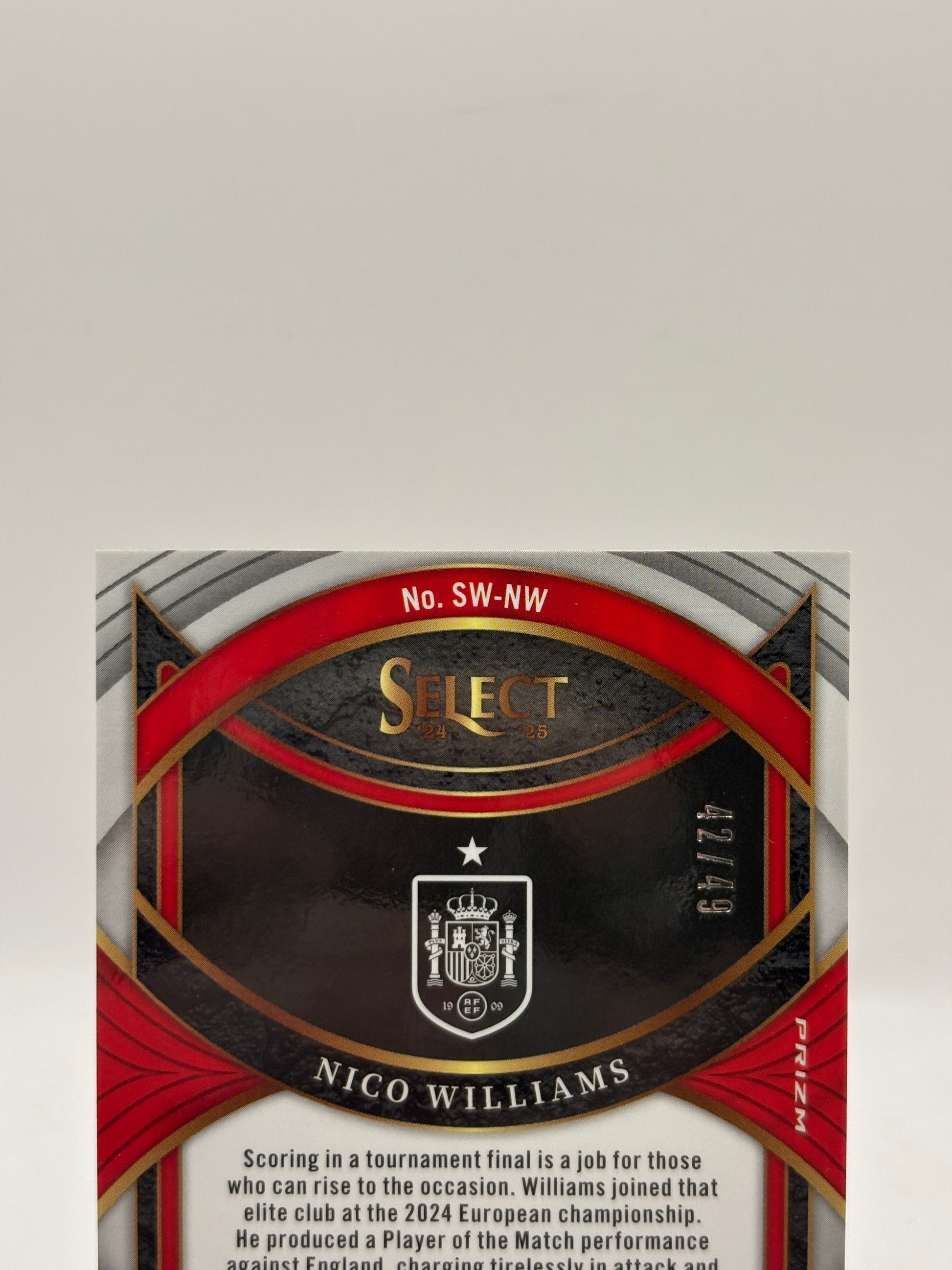 2024-25 Panini Select Nico Williams #SW-NW Patch /49, photo 7 image 7