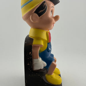 Vintage Walt Disney Pinocchio  Money Box #4 Play Pal Plastics *Missing Bottom Plug* Rare FRENLY BRICKS - Open 7 Days