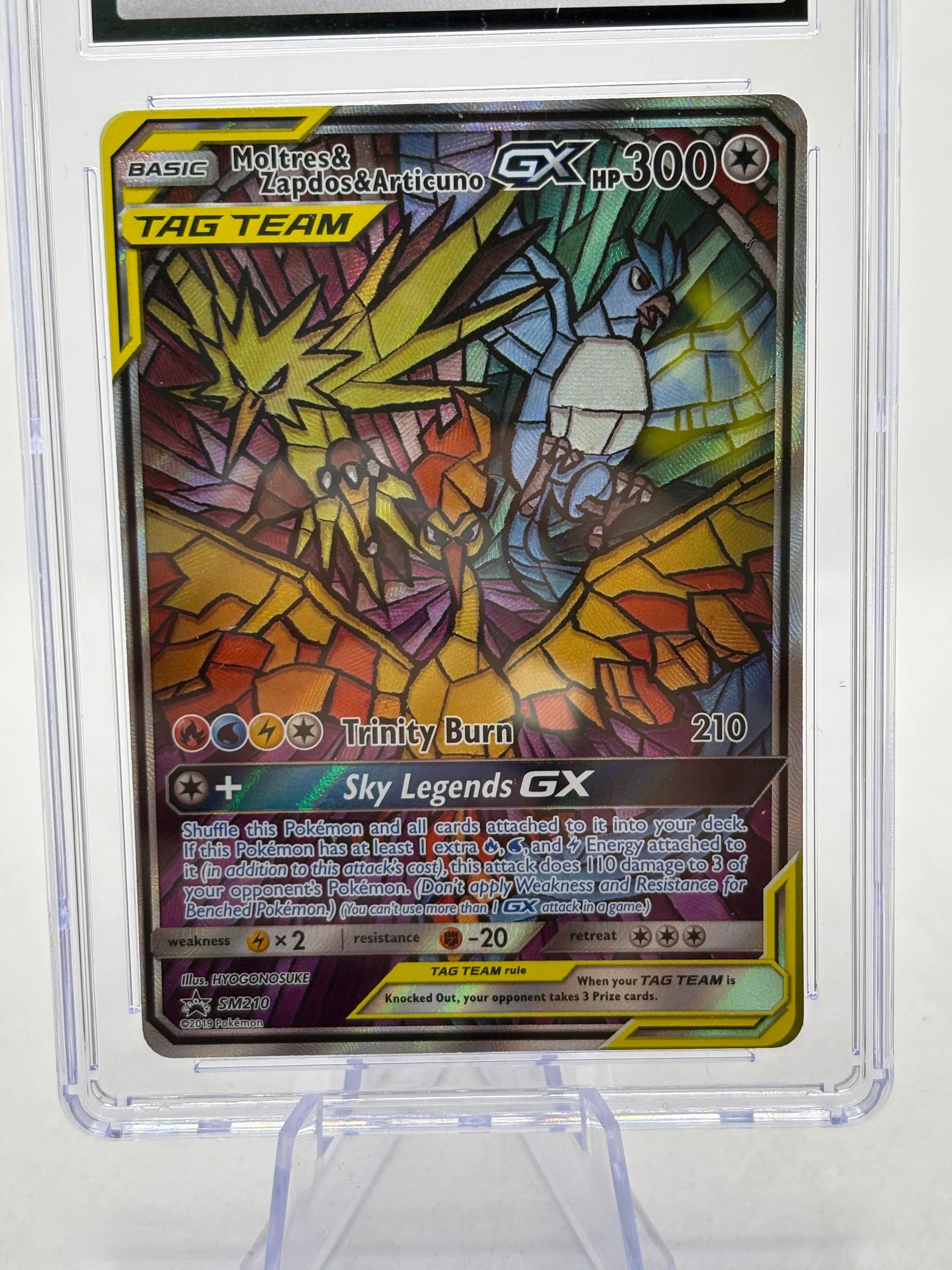 Pokemon TCG Hidden Fates - Moltres & Zapdos & Articuno GX SM210 CGC 10 Gem Mint FRENLY BRICKS - Open 7 Days