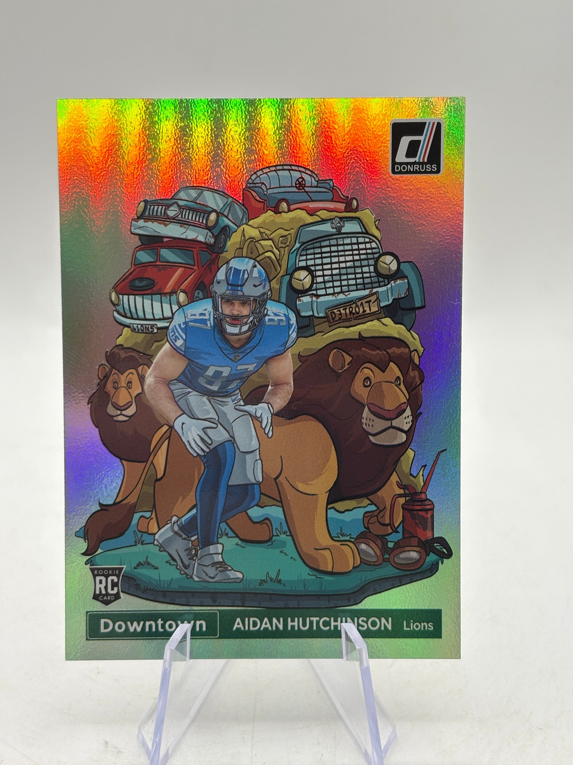 Aidan Hutchinson 2022 Panini Optic Downtown RC SSP Case Hit Detroit Lions FRENLY BRICKS - Open 7 Days