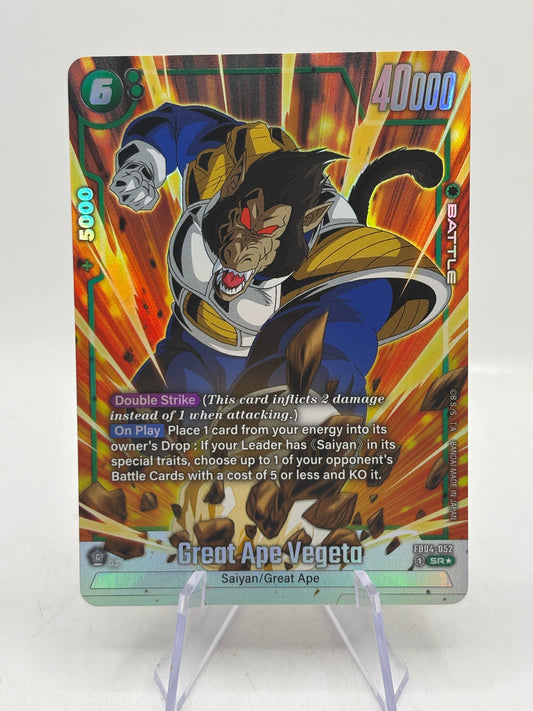Dragon Ball Super Fusion World - Great Ape Vegeta FB04-052 SR* Alt Art FRENLY BRICKS - Open 7 Days