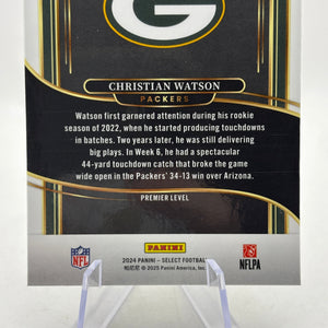 2024 Panini Select - Premier Level Christian Watson #138 Zebra Prizm Case Hit FRENLY BRICKS - Open 7 Days