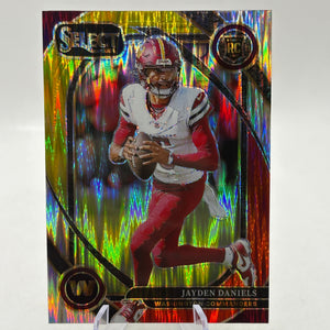 2024 Panini Select - Club Level Jayden Daniels #217 Yellow & Red Shock Prizm (RC) FRENLY BRICKS - Open 7 Days