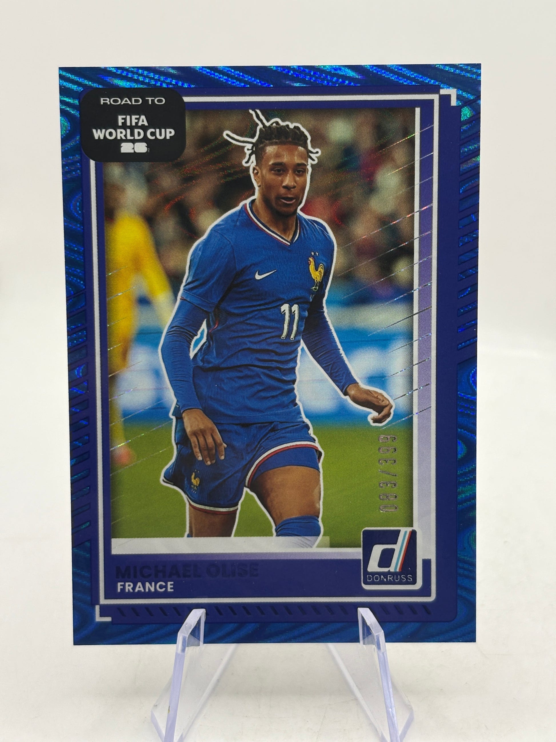 Michael Olise France 2025-26 Donruss Soccer Road FIFA Blue Swirl /399 #140, photo 5 image 5