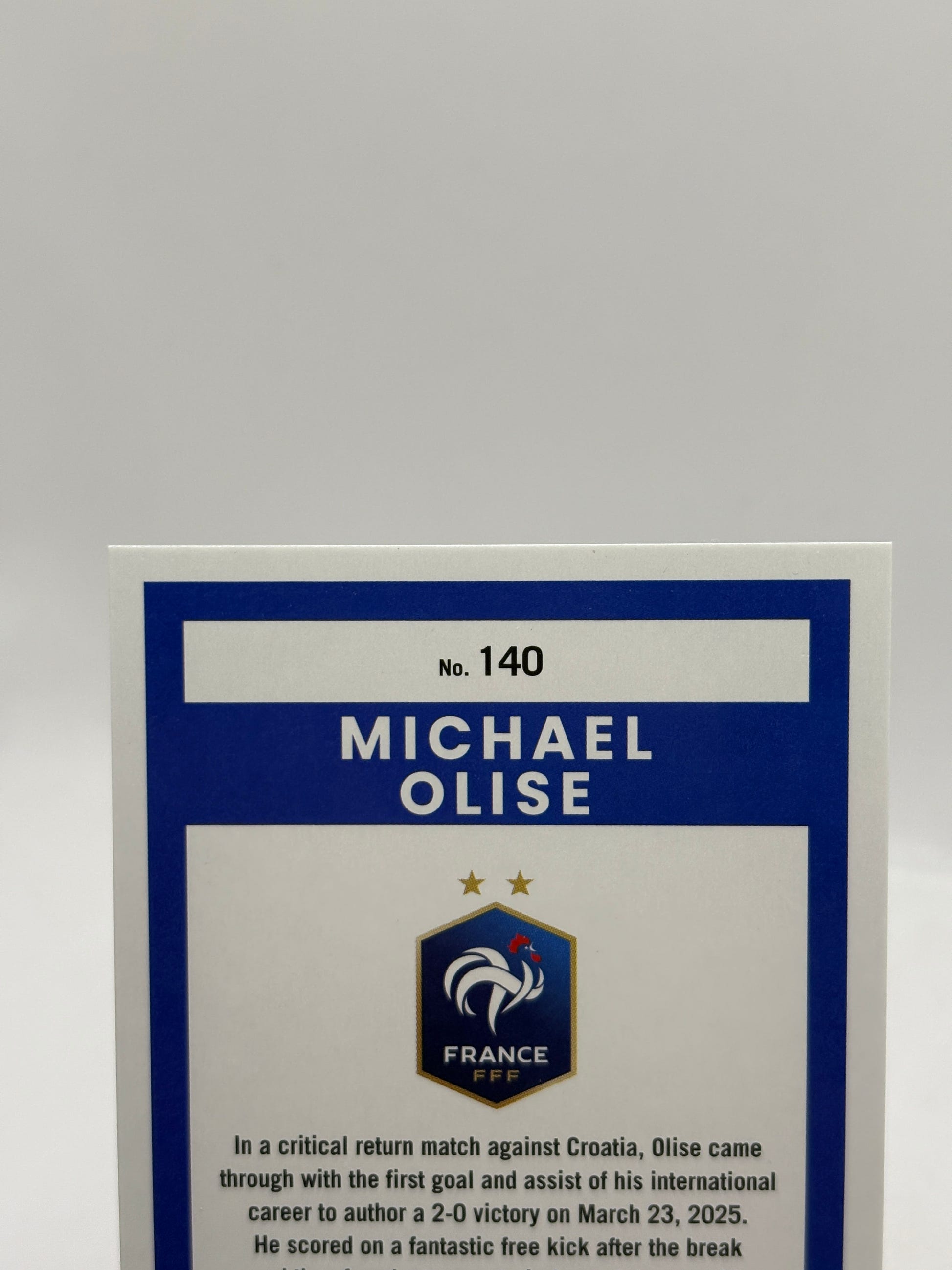 Michael Olise France 2025-26 Donruss Soccer Road FIFA Blue Swirl /399 #140, photo 3 image 3