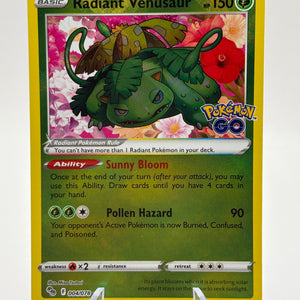 Pokemom TCG Pokemon Go - Radiant Venusaur 004/078 Holo LP FRENLY BRICKS - Open 7 Days
