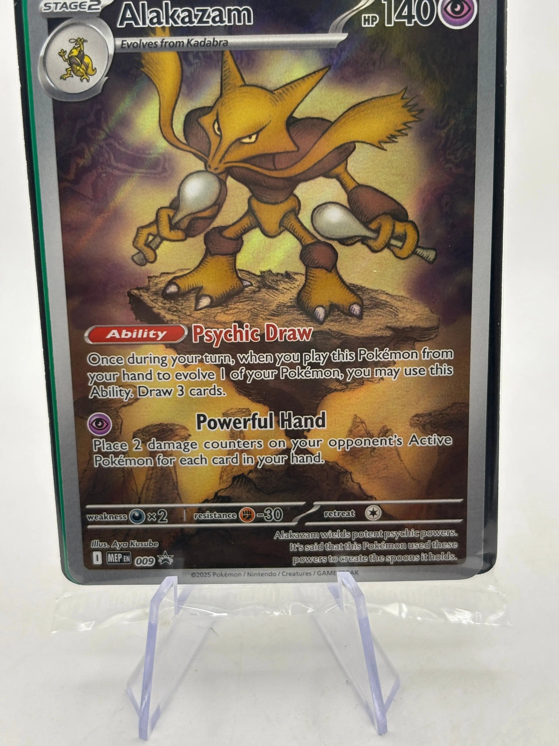 Pokemon TCG Mega Evolution Promo - Alakazam 009 Illustration Promo Sealed FRENLY BRICKS - Open 7 Days