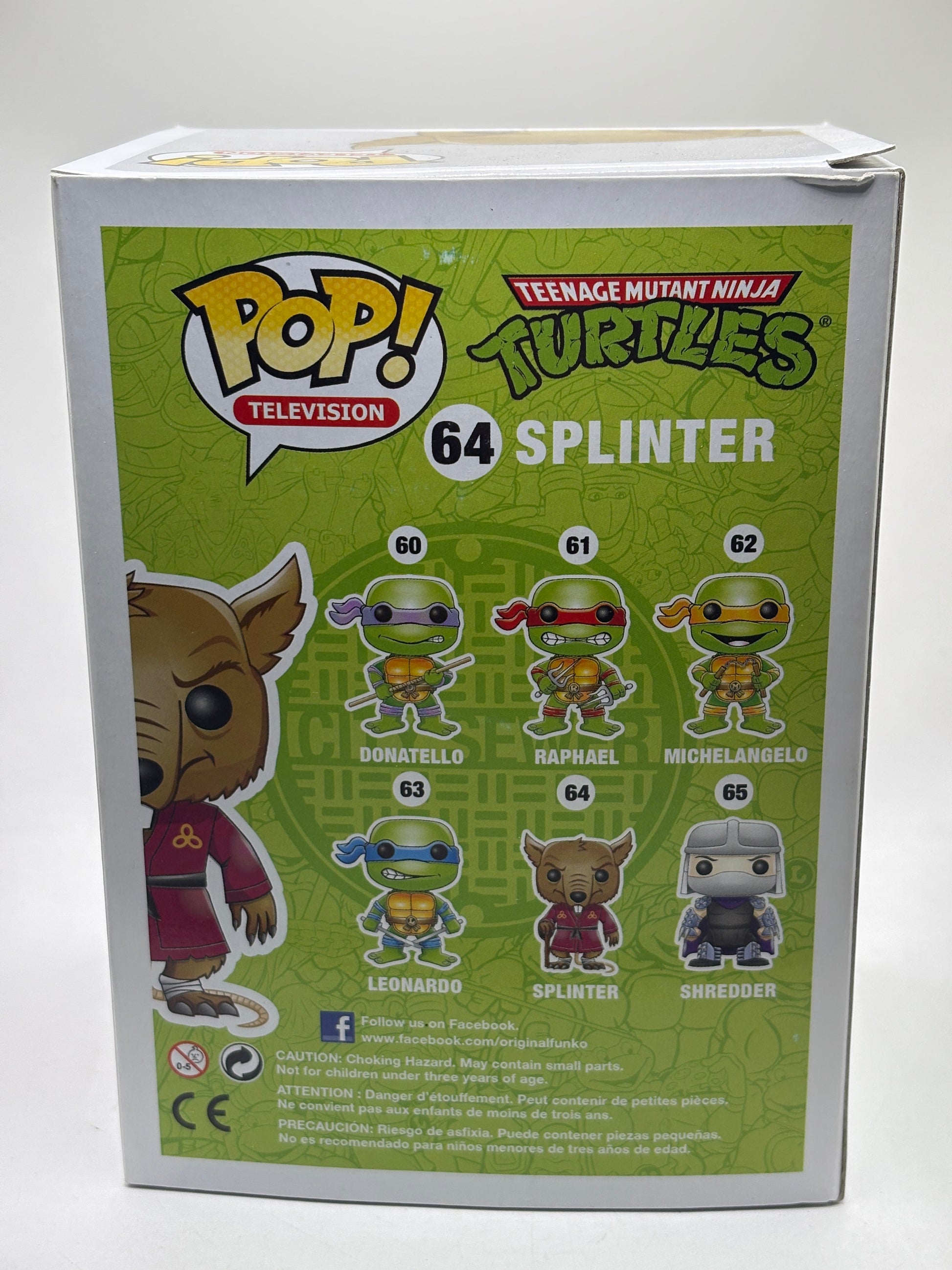 Funko POP! Television TMNT #64 Splinter Vinyl Figure *NO MOULD* FRENLY BRICKS - Open 7 Days