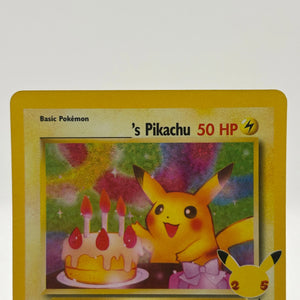 Pokemon TCG Celebrations - Birthday Pikachu 25th Anniversary #24 MP* crease FRENLY BRICKS - Open 7 Days