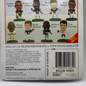1997 Reggie White Green Bay Packers Corinthian Headliners NFL Action Figure FRENLY BRICKS - Open 7 Days