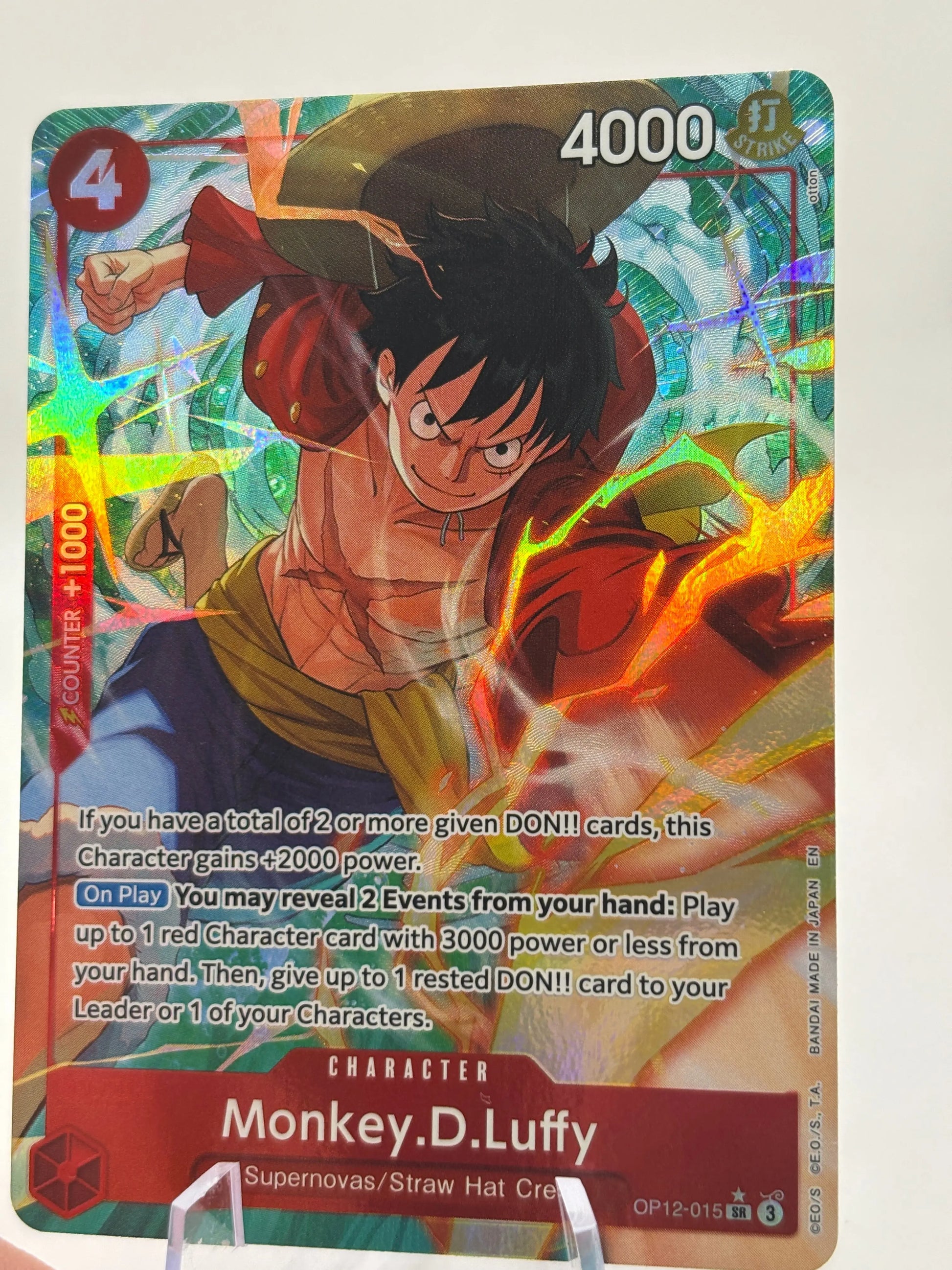 One Piece TCG - Monkey.D.Luffy OP12-015 SR Alternate Art NM FRENLY BRICKS - Open 7 Days