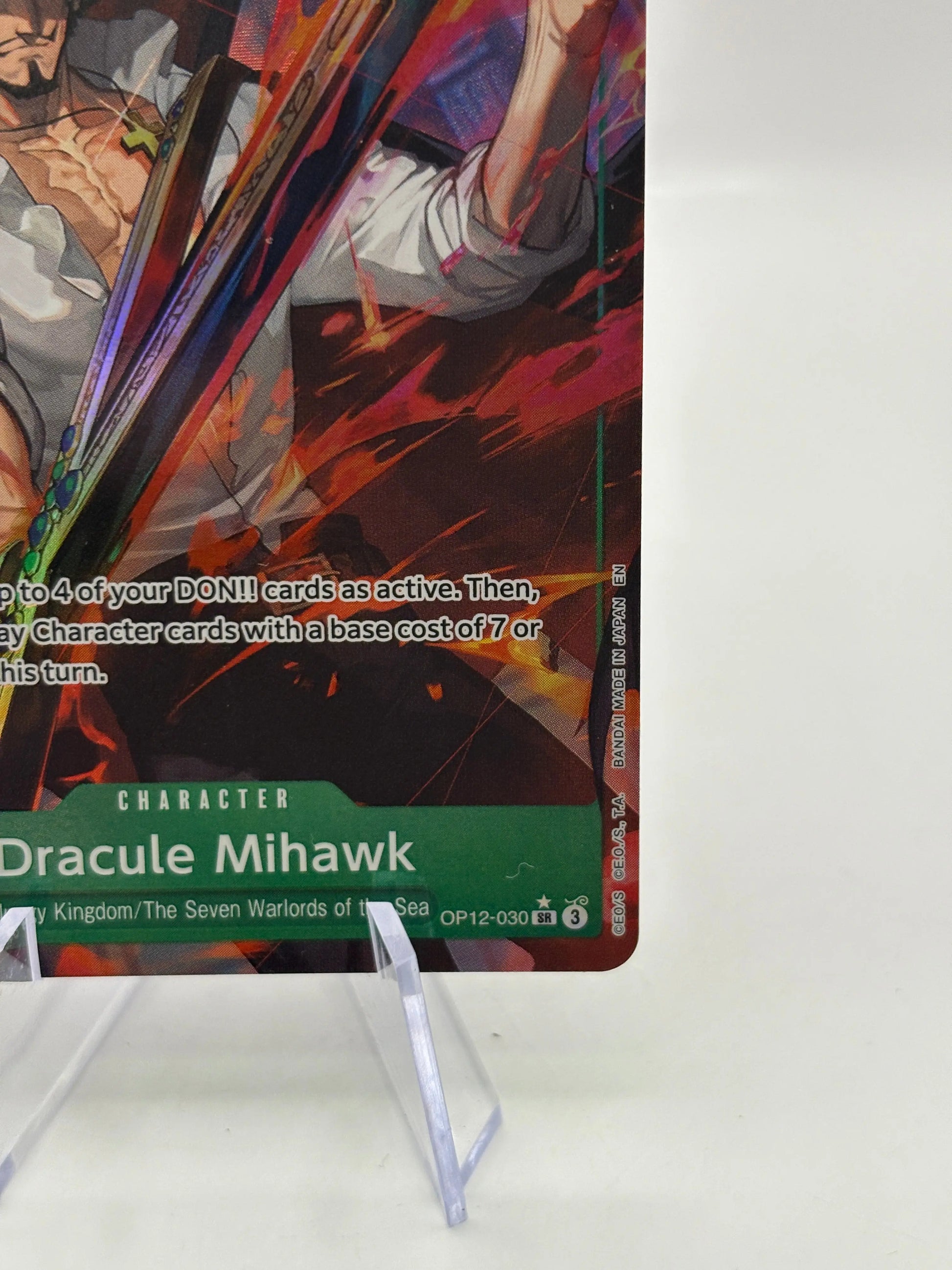 One Piece TCG - Dracule Mihawk OP12-030 SR Alternate Art LP FRENLY BRICKS - Open 7 Days