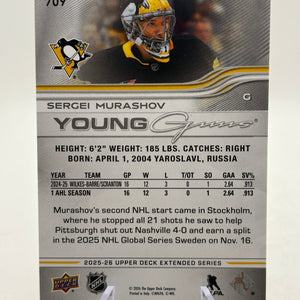 2025-26 Upper Deck Extended Series #709 Sergei Murashov Young Guns FRENLY BRICKS - Open 7 Days