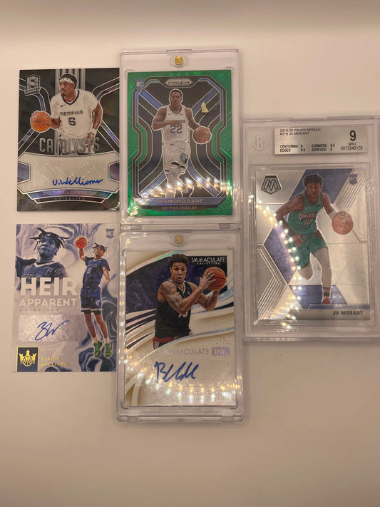 NBA Auto & Signed Memphis Grizzlies Sports card lot - Ja Morant +more (lot#38) FRENLY BRICKS - Open 7 Days