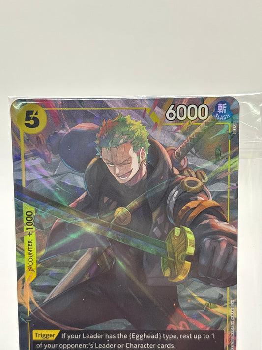 One Piece TCG - Roronoa Zoro OP07-113 Uncommon Alt Art Sealed Promo FRENLY BRICKS - Open 7 Days