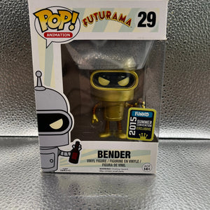 Funko POP Television - Futurama - Gold Bender (2015 Summer Convention Exclusive) FRENLY BRICKS - Open 7 Days