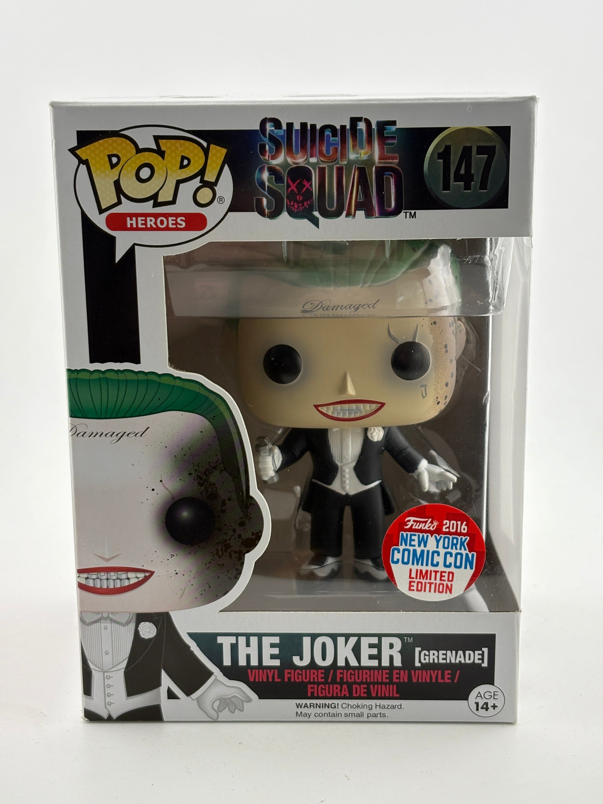 Funko POP! Heroes Suicide Squad #147 The Joker [Grenade] 2016 NYCC Limited FRENLY BRICKS - Open 7 Days