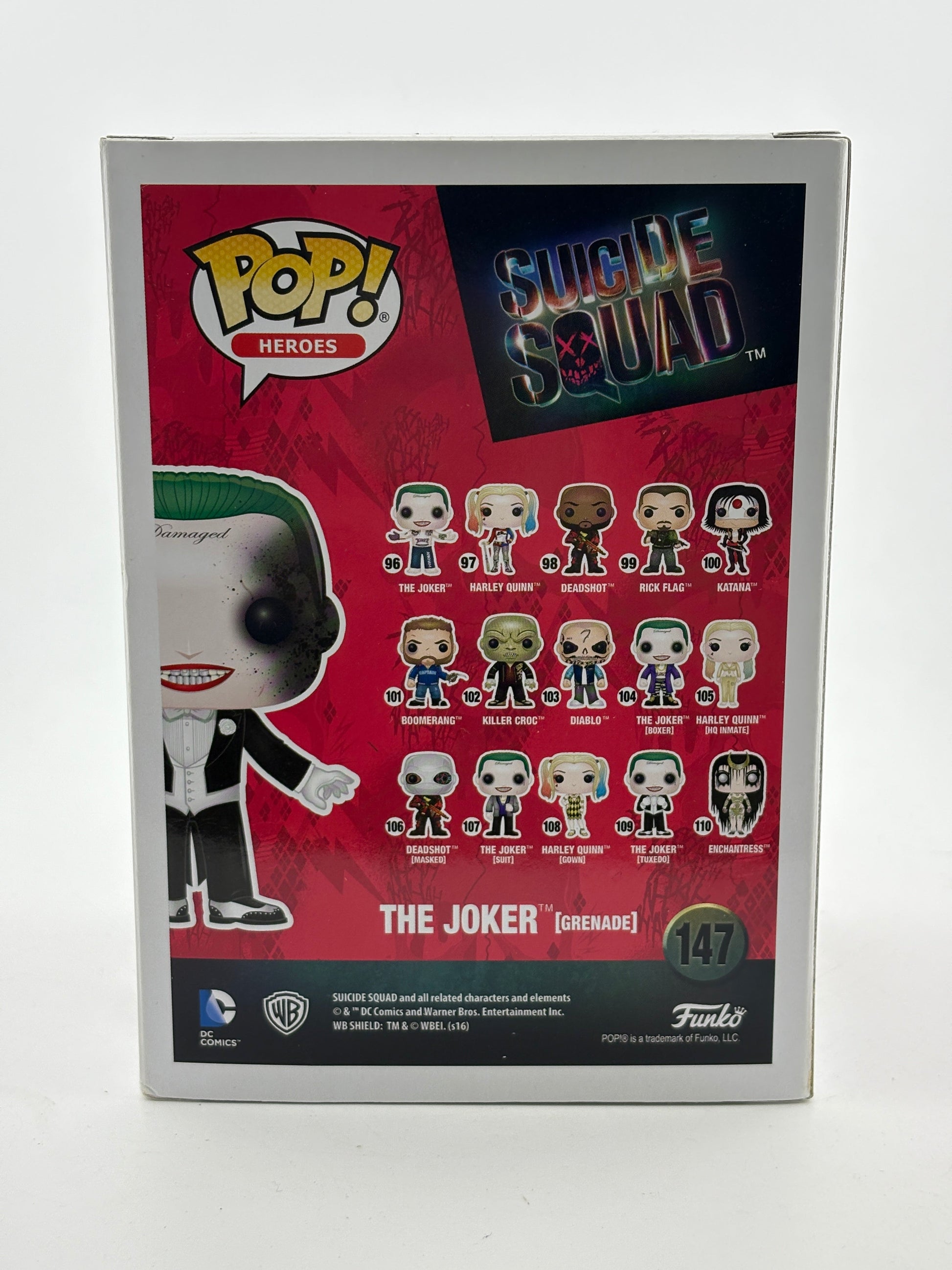 Funko POP! Heroes Suicide Squad #147 The Joker [Grenade] 2016 NYCC Limited FRENLY BRICKS - Open 7 Days