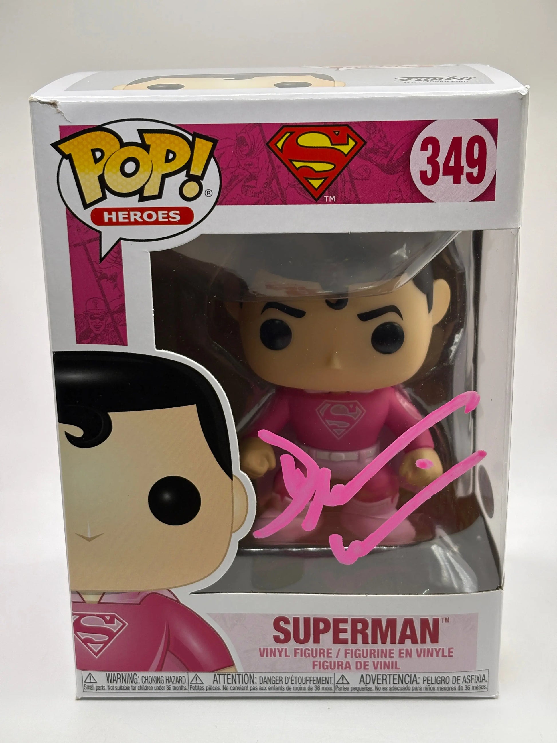 Funko POP! Heroes #349 Superman Dean Cain Signed PSA COA FRENLY BRICKS - Open 7 Days