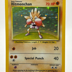 Pokemon TCG WOTC Base Set - Hitmonchan 7/102 Rare Holo MP FRENLY BRICKS - Open 7 Days