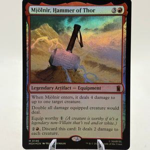 Mjolnir, Hammer of Thor Marvel Super Heroes Foil M0146 MTG FRENLY BRICKS - Open 7 Days
