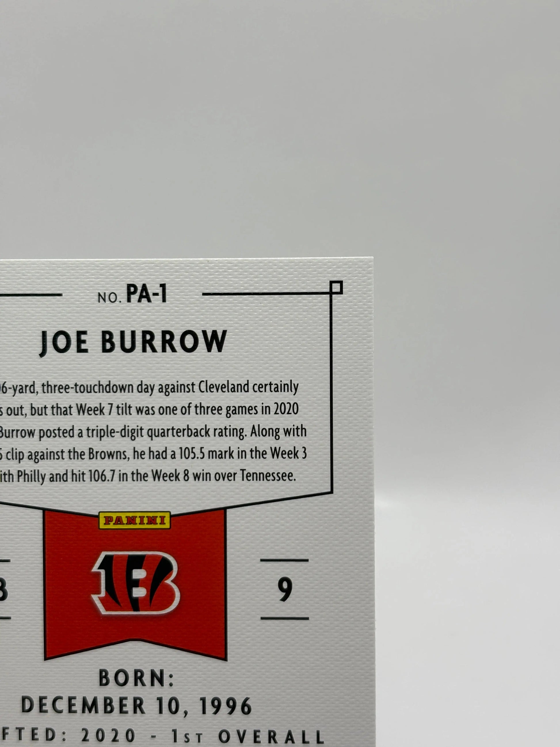 2020 Panini Chronicles Football - Joe Burrow Bronze PA-1 Rookie Card FRENLY BRICKS - Open 7 Days