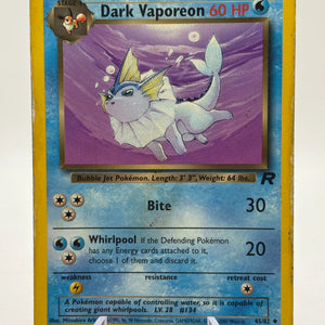 Pokemon TCG WOTC Team Rocket - Dark Vaporeon 45/82 Uncommon Non Holo HP FRENLY BRICKS - Open 7 Days