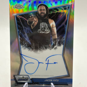 2026 Topps Chrome WWE - BBA-JAC Jacob Fatu Auto Silver FRENLY BRICKS - Open 7 Days