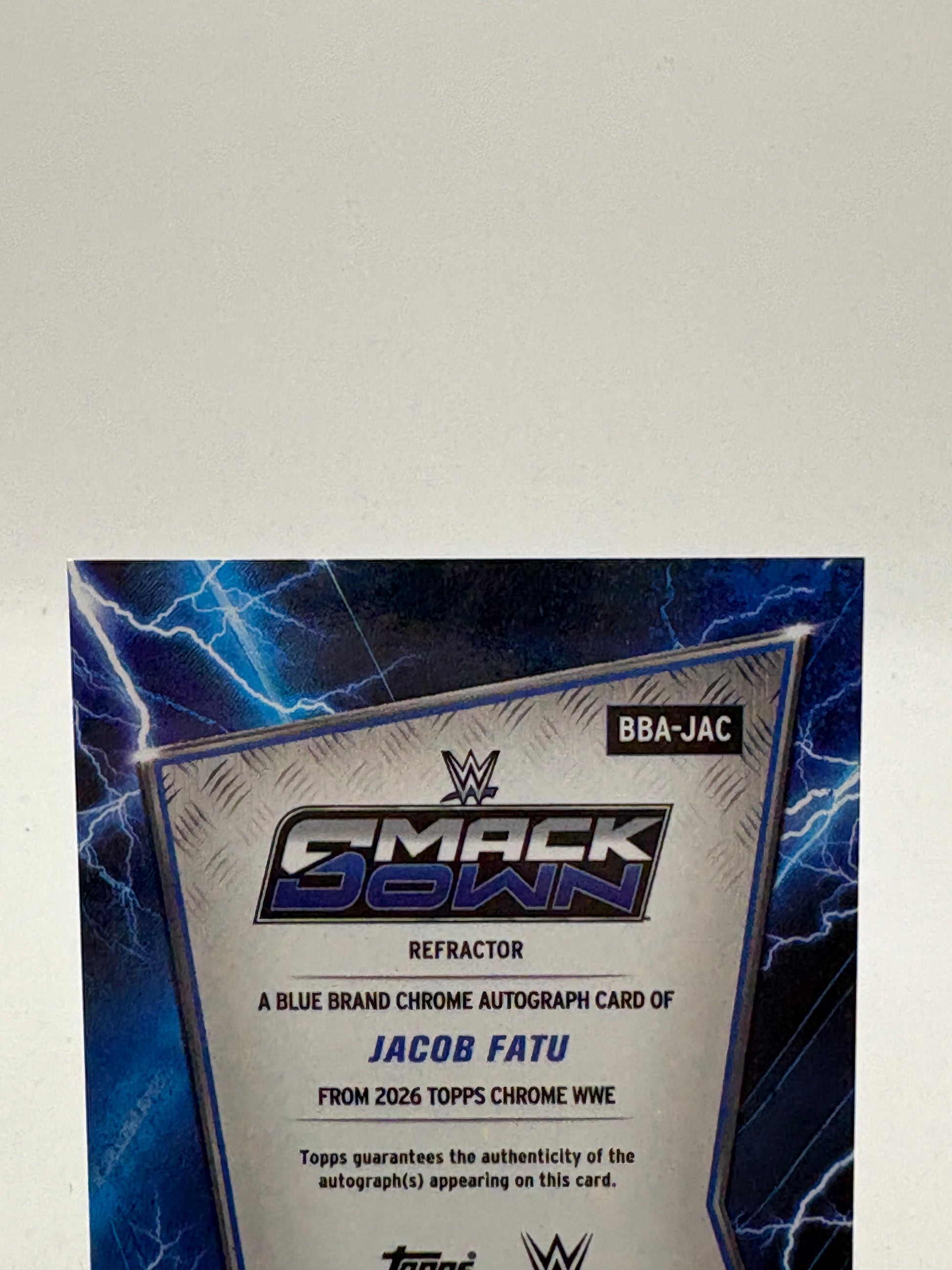 2026 Topps Chrome WWE - BBA-JAC Jacob Fatu Auto Silver FRENLY BRICKS - Open 7 Days