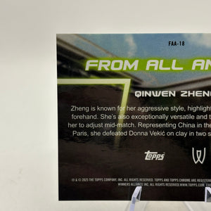 2025 Topps Chrome Qinwen Zheng From All Angles Orange Refractor #/25 FRENLY BRICKS - Open 7 Days