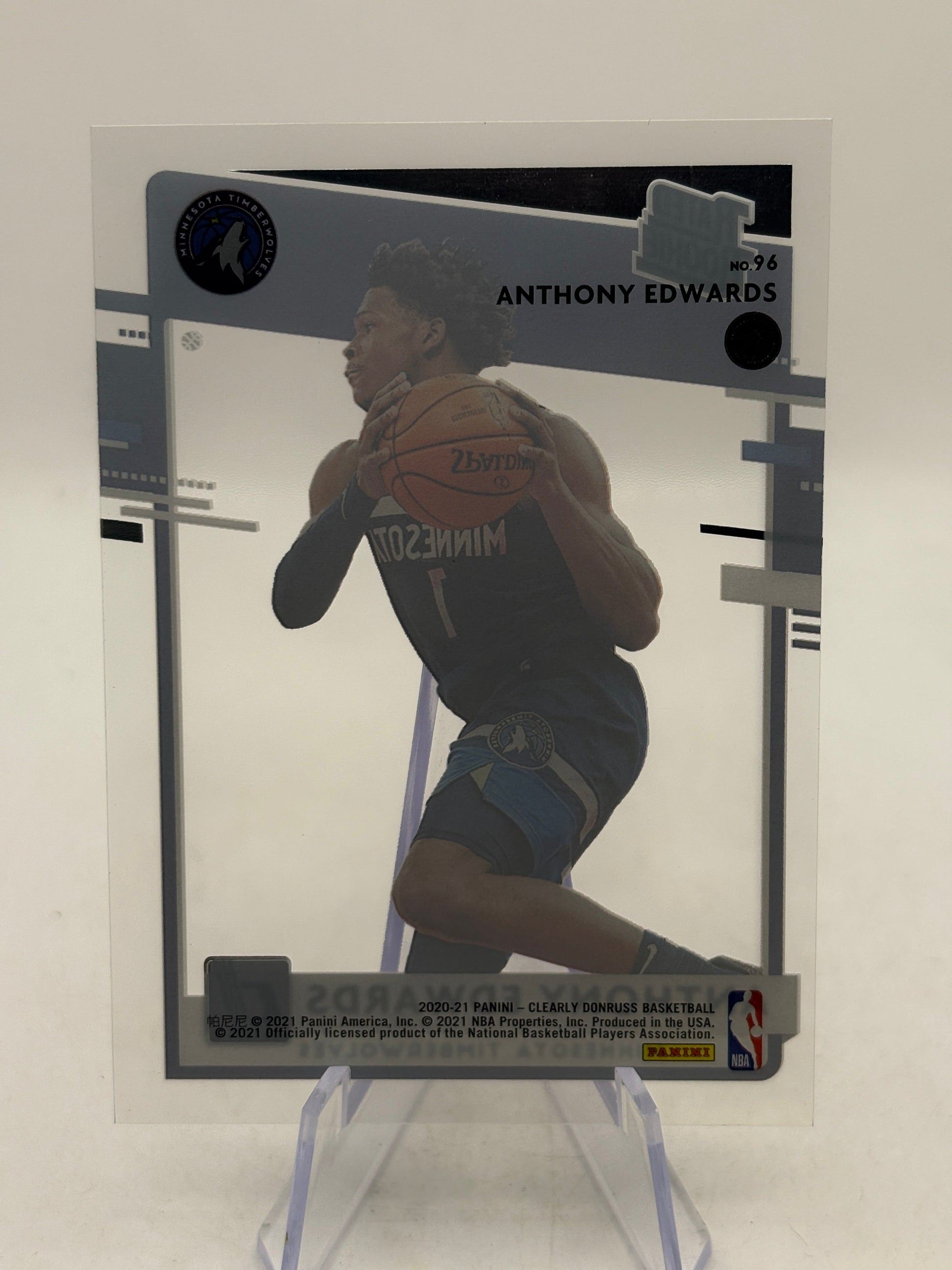 2020-21 Clearly Donruss Rated Rookie Anthony Edwards #96 - RC Timberwolves FRENLY BRICKS - Open 7 Days