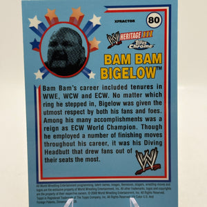 Topps Chrome WWE Heritage #80 Bam Bam Bigelow XFRACTOR FRENLY BRICKS - Open 7 Days