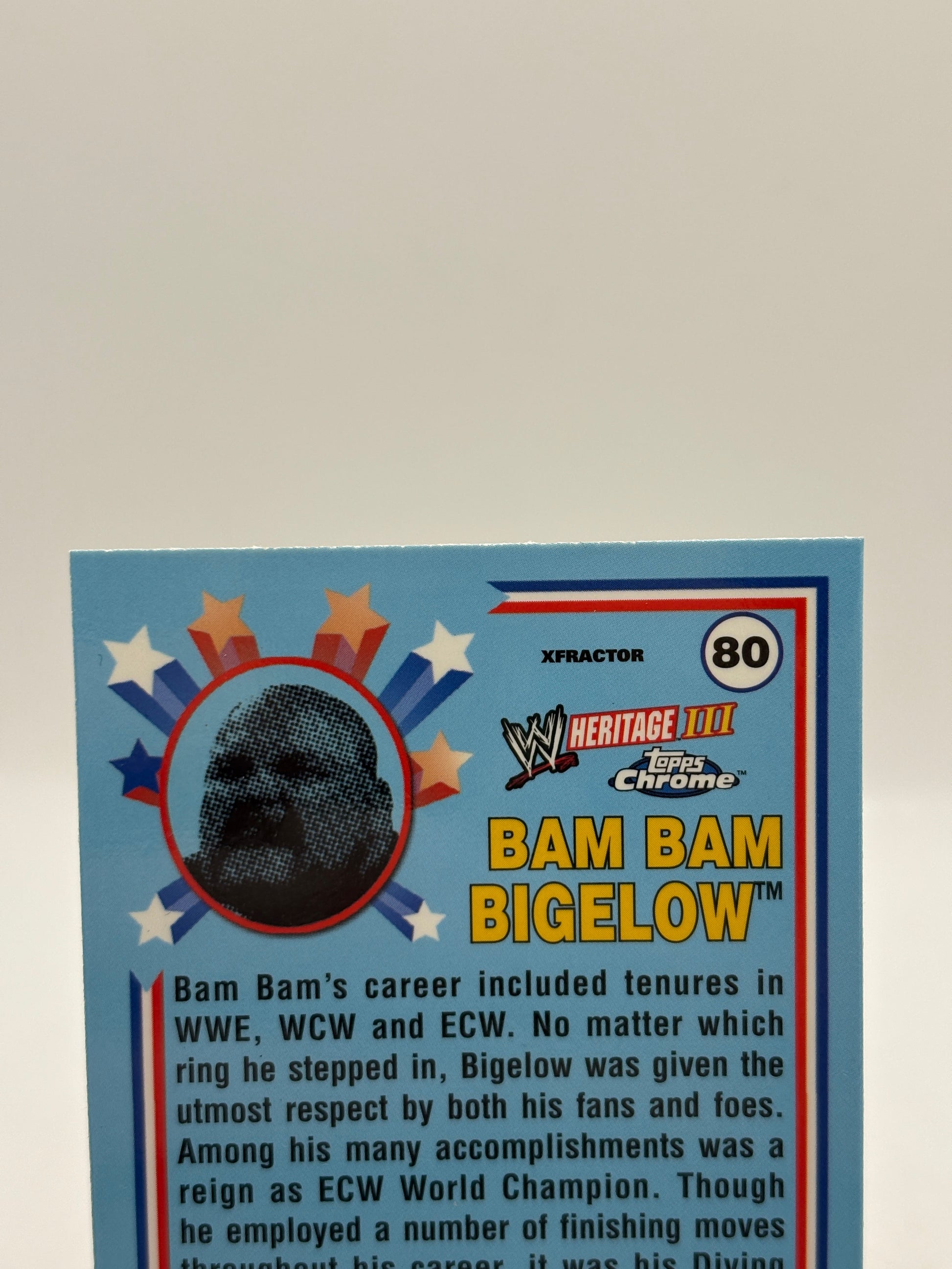 Topps Chrome WWE Heritage #80 Bam Bam Bigelow XFRACTOR FRENLY BRICKS - Open 7 Days