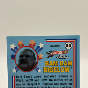 Topps Chrome WWE Heritage #80 Bam Bam Bigelow XFRACTOR FRENLY BRICKS - Open 7 Days