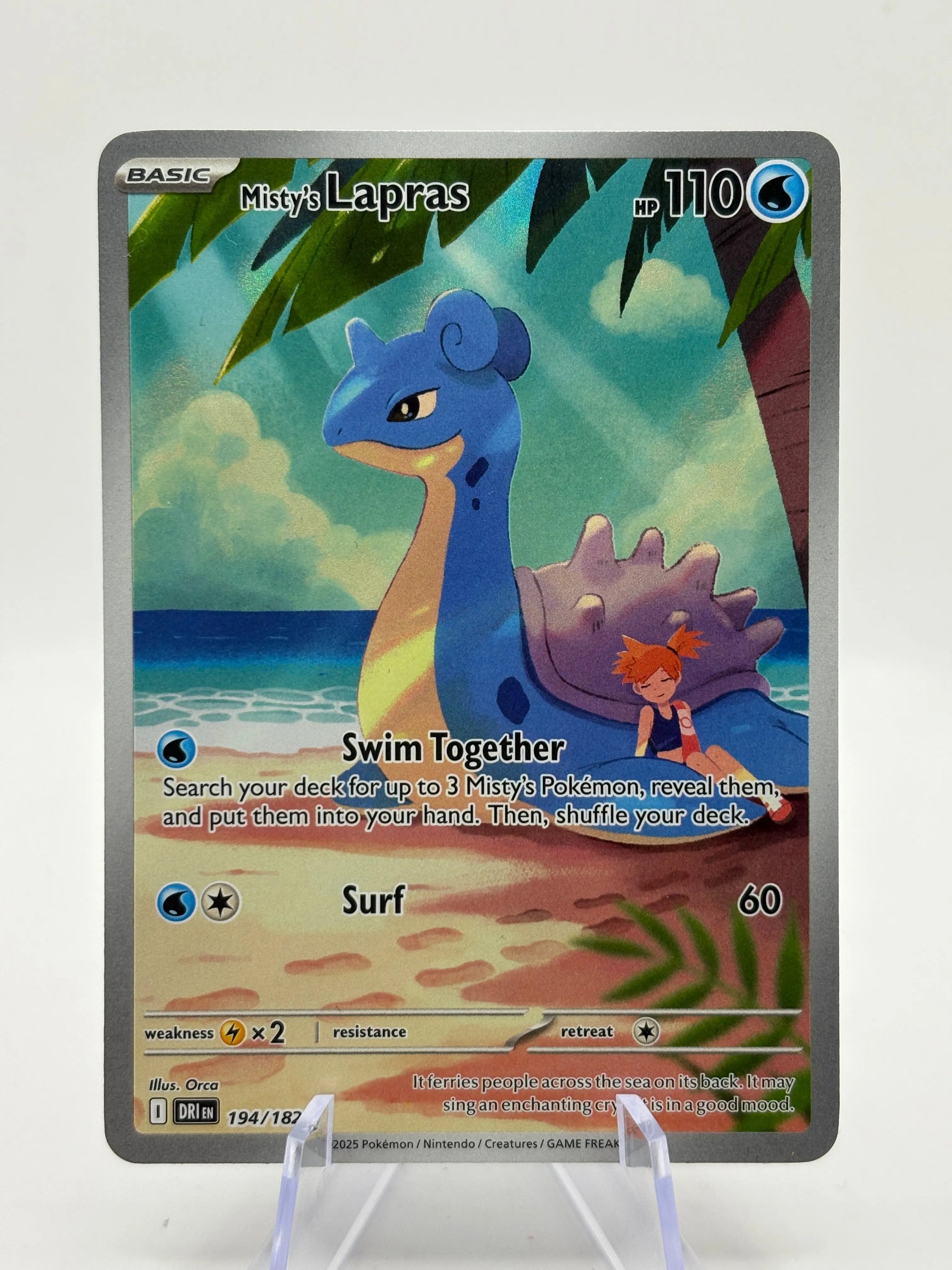 Pokemon TCG Destined Rivals - Mistys Lapras #194/182 Art Rare NM FRENLY BRICKS - Open 7 Days