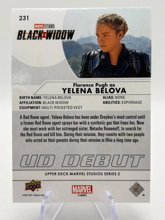 2024 Upper Deck Marvel Studios Series 2 Florence Pugh Yelena Belova Outburst Silver FRENLY BRICKS - Open 7 Days