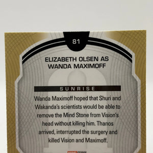 2022 Upper Deck Marvel Allure Sunrise Elizabeth Olsen As Wanda Maximoff #81 FRENLY BRICKS - Open 7 Days