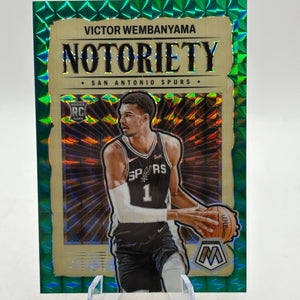 2023-24 Panini Mosaic - #5 Victor Wembanyama Notoriety Green Mosaic ROOKIE /75 FRENLY BRICKS - Open 7 Days