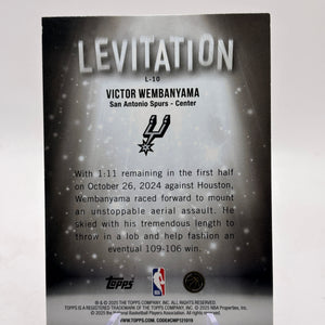 2025-26 Topps Basketball - #L-10 Victory Wembanyama Levitation Insert Silver FRENLY BRICKS - Open 7 Days