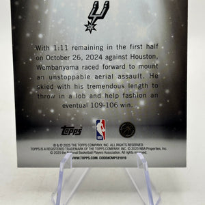 2025-26 Topps Basketball - #L-10 Victory Wembanyama Levitation Insert Silver FRENLY BRICKS - Open 7 Days