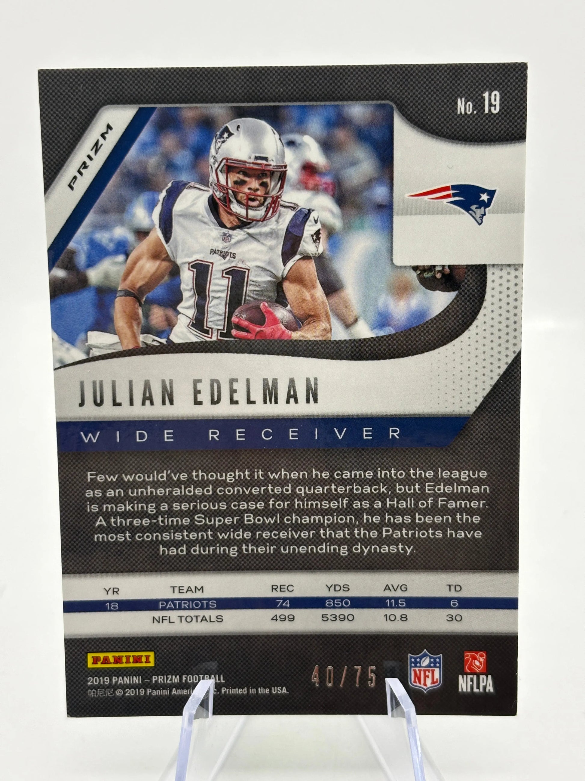 2019 Panini Prizm Green Scope Prizm /75 Julian Edelman #19 FRENLY BRICKS - Open 7 Days