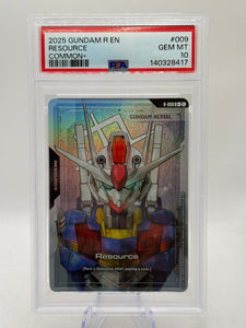 2025 Bandai Gundam Resource Common+ #009 PSA 10 GEM MINT GEM MINT