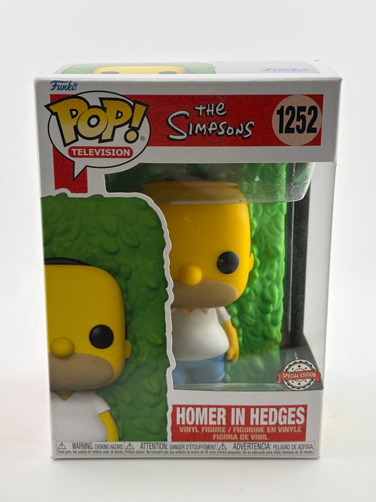 Funko POP! Television The Simpsons #1252 Homer in Hedges Special Edition FRENLY BRICKS - Open 7 Days