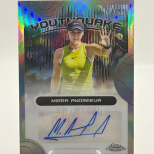 2025 Topps Chrome Tennis - Mirra Andreeva Auto Youthquake /99 Silver FRENLY BRICKS - Open 7 Days